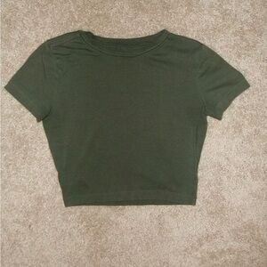 x-small wild fable green crop top
